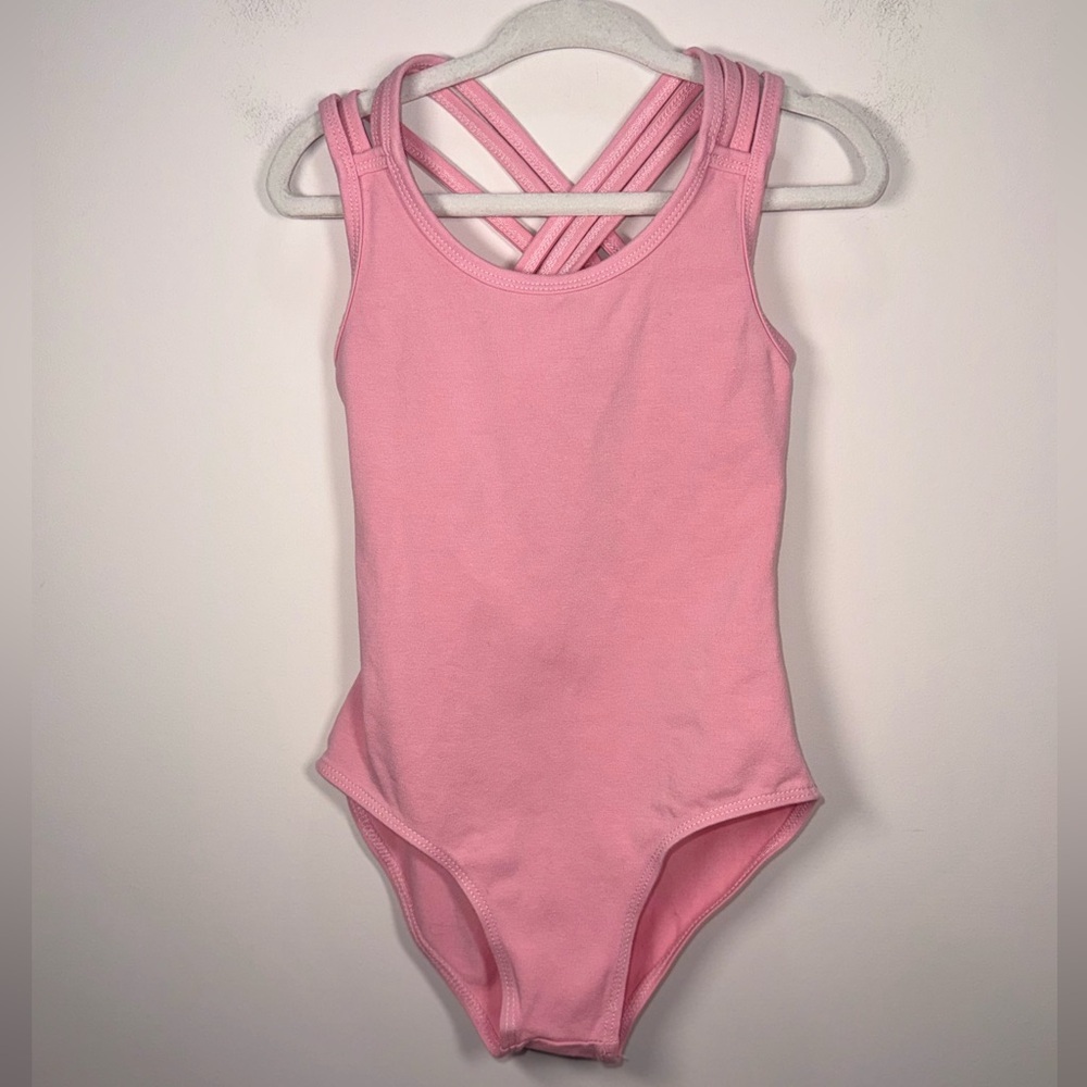 Little Girls' Pink Crisscross Back Gymnastic/ Dance Leotard Size 5T